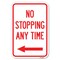 Signmission No Stopping Anytime with Arrow Heavy-Gauge Aluminum Sign, 12" x 18", A-1218-23582 A-1218-23582 - alternate 1